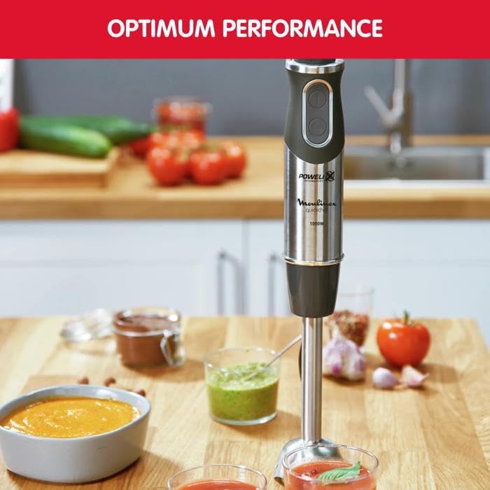 QuickChef, Batidora Mano 1000W 10 Velocidades Turbo Picadora