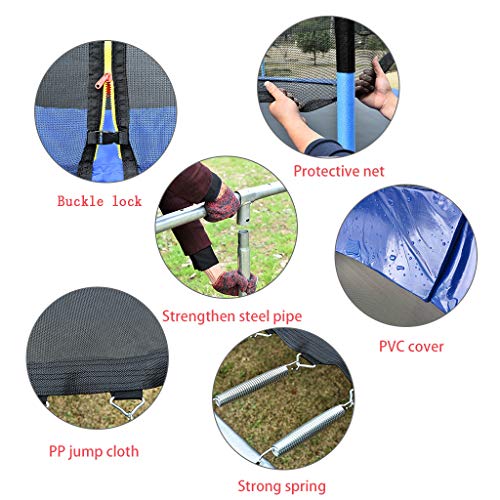 MVPSALE 12 FT Trampoline with Enclosure net and Poles Safety Pad Ladder Jumping Mat Rain Cover Kids Trampoline with Enclosure Net Jumping Mat and Spring Cover Padding (As Shown)