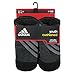 adidas Kids-Boy's/Girl's Cushioned Crew Socks (6-Pair), Black/Graphite/Phantom, Large