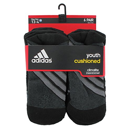 adidas unisex-child Kids-boy's/Girl's Cushioned Crew Socks (6-pair
