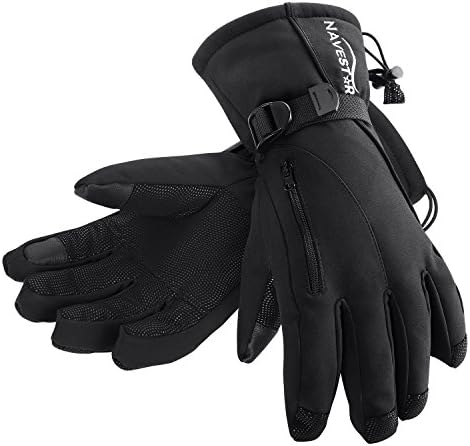 Waterproof Mens Ski Gloves - Winter Warm 3M Thinsulate Thermal Snowboard Gloves