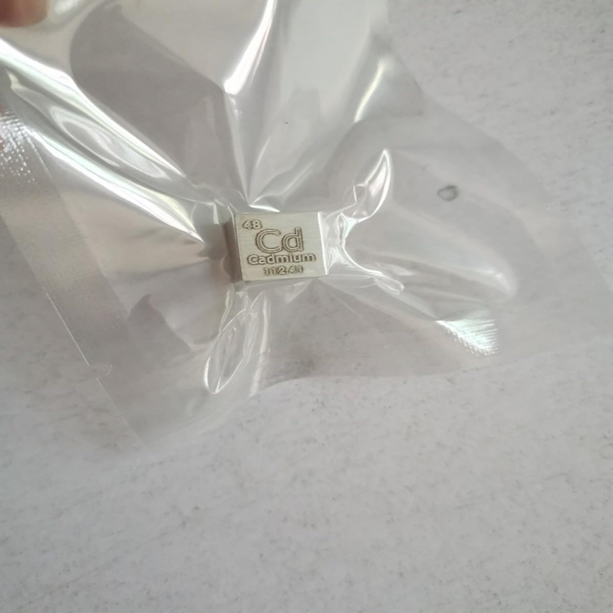 10mm Pure Cadmium Cube, 99.995% High Purity Metal