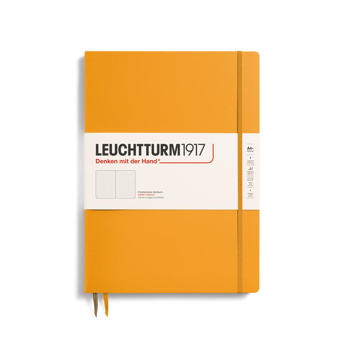 LEUCHTTURM1917 368142 Notebook Master Slim (A4+), Hardcover, 123 Numbered Pages, Rising Sun, Dotted — image 1