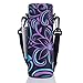 AUPET Water Bottle Sling Bag Carrier Crossbody Sleeve,Insulated Neoprene Bottle Case Holder Pouch Cover 500ML/17oz with Shoulder Strap for Walking Women Men (Purple Flower)