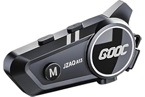 JZAQ Bluetooth Helmet Speakers & Intercom - 2 Rider Noise Cancellation Communication System for Motorcycle, Ski, Cycling & Sports