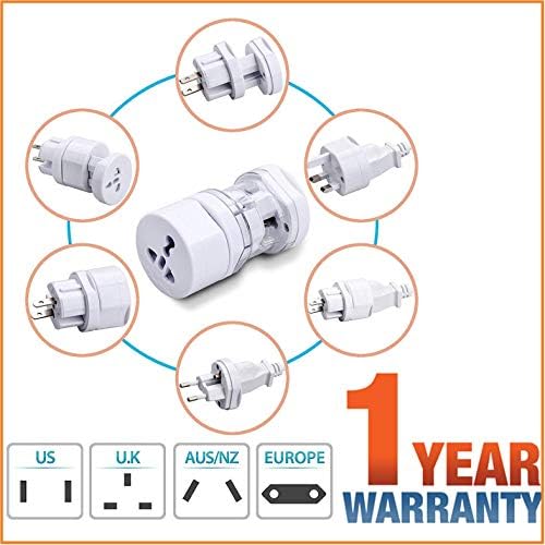 Teqbee Portable and Lightweight International All in One Multi-Socket Charging Travel Durable and Reliable Adapter