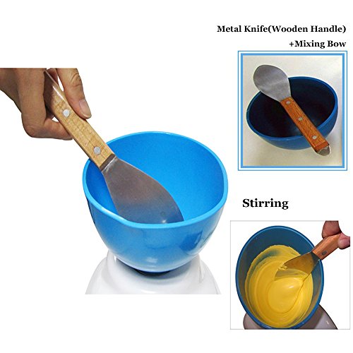 Brand Dentist Clinic Portable Blender HL-YMC I Dental Lab Equipment Impression Alginate Material Mixer + Metal Knife(Wooden Handle) +Mixing Rubber Bowl (Metal Contacts) Hand Switch - Thumbnail 6