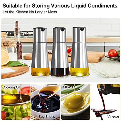 Olive Oil and Vinegar Dispenser Set, Vakoo 2 Pack Olive Oil Dispenser