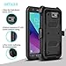 Galaxy J3 Emerge Case, J3 2017 Case, Amp Prime 2 Case, Venoro Heavy Duty Shockproof Full Body Protection Rugged Hybrid Case Cover with Swivel Belt Clip and Kickstand for Samsung J3 Prime (Black)