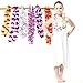 Dazzling Toys Hawaiian Ruffled Simulated Silk Flower Leis- Pack of 12 (D124)