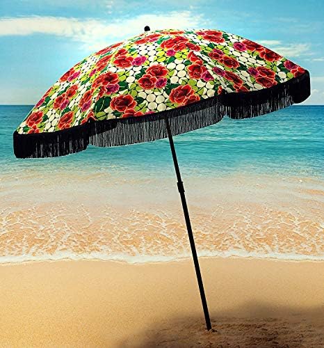 beach umbrella with spf protection