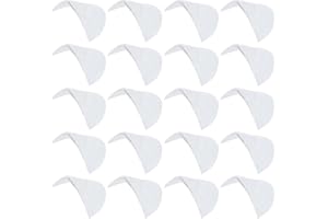 PAMINGONO 50 Pcs Cotton Shoulder Pads for Women and Men Small White Suit Coat Shoulder Cushion 12cm×19cm