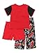 Disney Cars Toddler Boys 3 Piece Shorts Pajamas Set (4T, Red/Black)