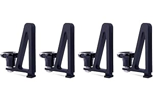 AA PRODUCTS INC. AA-Racks Aluminum Van Roof Ladder Rack and Truck Ladder Rack Ladder Stopper Set of 4 - Black