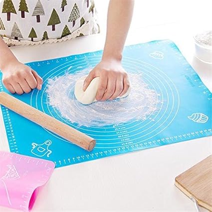 Syga Non-Stick Silicone Reusable Pastry Rolling Mat with Measurements, Diameter: 6-14-inch (Multicolour)