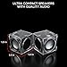 GOgroove SonaVERSE USB Computer Speakers with 2.0 Power, 3.5mm AUX Input, 6 Watt Output, Mini USB Block Clear Acrylic Design for PC, Laptop, Desktop, Office Desk Decor, Home