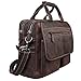 S-ZONE Crazy Horse Leather Briefcase Mens Messenger Shoulder Bag for 16 Inch Laptop Bag