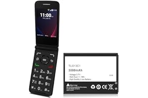 CONQTO Battery for TLi013C1,[3000mAh] High Capacity Replacement Battery Compatible with Alcatel One Touch Go Flip Phone 4051S, 4044W, 4044T, 4044O, 4044V