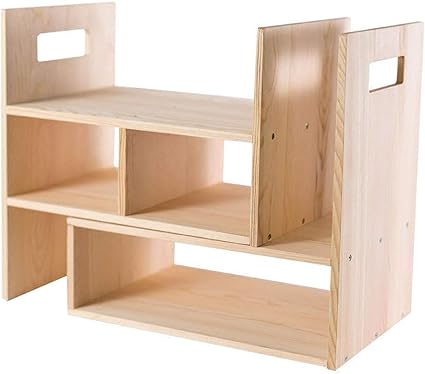 Amazon.com: Carl Artbay Wooden Bookcase Storage Desktop, 3 Tier