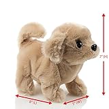 Toysery Puppy Plush Dog Toy for Kids - Puppy Toy,Walks, Barks - Battery Operated (Brown)