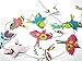 World Buyers Paper Bird Garland with Pink String-Blue,White,Pink,Orange,Yellow,Green,Silver, and Pink 2