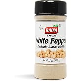 Badia Ground White Pepper, 2 oz &ndash; Smooth, Mellow Heat and Delicate Flavor for Light Sauces, Soups, Poultry and Seafood