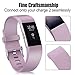 Hotodeal Band Compatible with Fitbit Charge 2 Band, Classic Soft TPU Adjustable Replacement Bands Fitness Sport Strap, Lavander Small