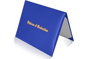 GraduatePro Imprinted Diploma Cover 8.5 x 11, Leatherette Padded Certificate Covers, Graduation Document Holder Letter Size, Royal