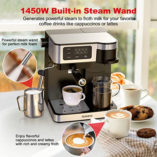 Galanz 2in1 Pump Espresso Machine & Single Serve Coffee Maker with