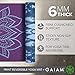 Gaiam Yoga Mat Premium Print Reversible Extra Thick Non Slip Exercise & Fitness Mat for All Types of Yoga, Pilates & Floor Workouts, Purple Lotus, 6mmthumb 3