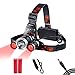 Headlamp Red Lighting LED Headlight 4 Modes , Hands-free Flashlight , Waterproof Head Light Lamp Torch for Camping Fishing Hiking Night Activities (Red Lighting Set)