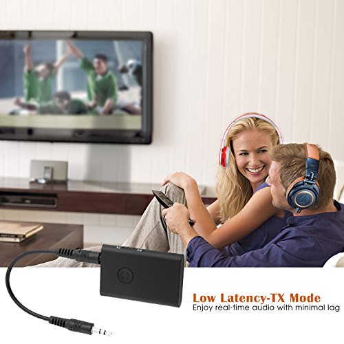 Bluetooth Transmitter / Receiver aptX Low Latency, 2-in-1 Wireless 3.5mm Audio Adapter for TV Home Car Stereo System