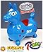 Rody Horse Inflatable Bounce & Ride, Matty's Toy Stop Exclusive Blue & Red (7024) with Pump