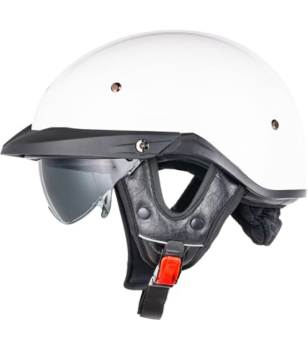 HJC Unisex Adult is-Cruiser Solid White Half Helmet 0824-0109-05 : Automotive