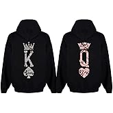 Miacanvas Personalized Matching Hoodies For Couples - Couples Hoodies King Queen Hoodie - Couple Valentine's Day Gifts…