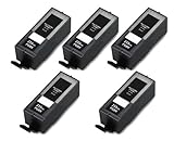 HI-VISION® 5 PK Compatible Canon PGI-255XXL 8050B001 Extra High Yield Black Ink Cartridges Replacement for PIXMA iX6820, MX722, MX922 Inkjet Office All-In-One printers