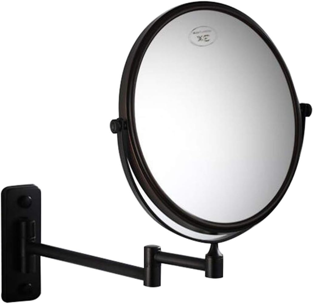 HIFM Wall Mounted Mirror with 3X Magnification, Makeup Mirror Double