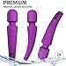 Cordless Waterproof Personal Wand Massager, OOPSIX Handheld Rechargeable Electric Massagers for Body Massage Neck and Back Muscle Recovery(Purple)