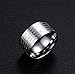 10mm Wide Stainless Steel Chinese Heart Sutra Engraved Buddhist Ring Buddhism Bands Amulet Jewelry for Men,Size 10