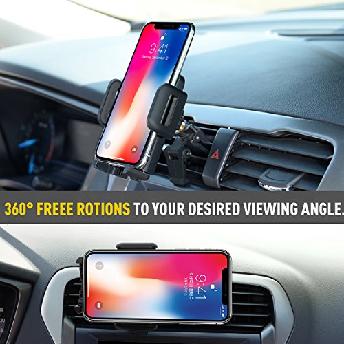 image for Car Mount,Zombaa Phone Holder Universal Air Vent Phone Mount,Adjustabl