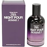 Zara Night Pour Homme I for Men Long Lasting Masculine Cologne for Daily and Evening Wear Modern and Elegant Scent Eau de Parfum 100ml (3.38 fl. oz.)