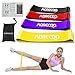 Resistance Loop Exercise Bands Home Gym Fitness Workout Elastic Bands for Physical Therapy, Pilates, Yoga, Strength Training Legs, Glutes Resistance Bands, Set of 4 ,with Guiding Book Handy Carry Bag