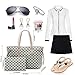 GOLD ANT Shoulder Bag for Women Classic Tote Bag Handbag with Removable Inner Pouch Cream Large