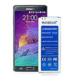 Galaxy Note 4 Battery,MAXBEAR [3600mAh] Replacement Li-ion Battery for Samsung Galaxy Note 4 N910 ,N910A(AT&T) ,N910T(T-Mobile) ,N910(Verizon) ,N910P(Sprint) | Note 4 Spare Battery [12 Month Warranty]
