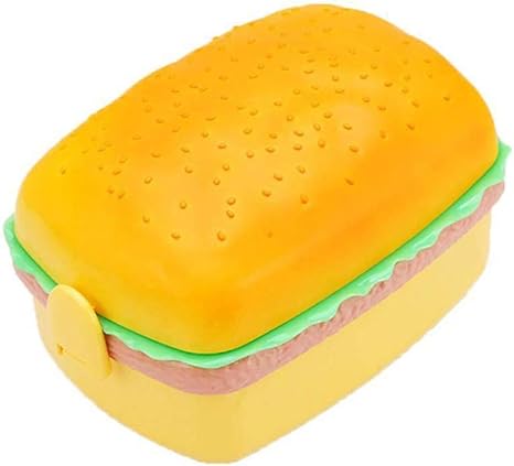 Amazon Taippan 弁当箱 子供用弁当箱 かわいい弁当箱 ランチボックス ハンバーガー 積み重ね可能 食器 おしゃれ 子供 キッズ 家族用 ピクニック旅行 弁当箱 オンライン通販