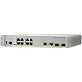 Cisco Catalyst 3560CX-8PC-S Network Switch, 8 Gigabit Ethernet (GbE) Ports, 8 PoE+ Outputs, 240W PoE Budget, 2 1G SFP and 2 1G Copper Uplinks, Enhance