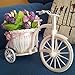 JAROWN Bike Vase Bicycle Plant Stand Artificial Flower Decor Light Purple 1pcs