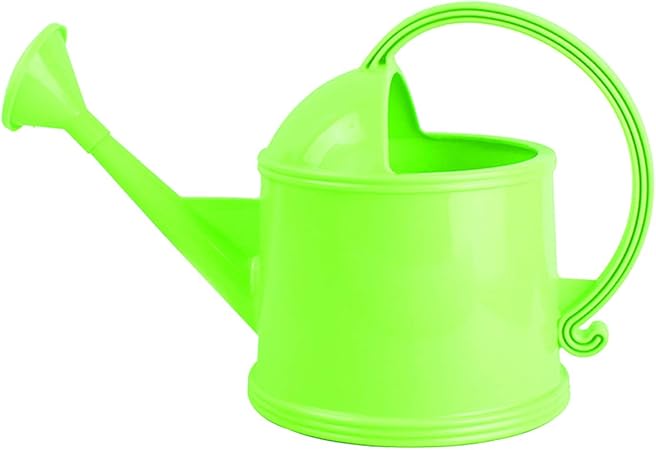 Amazon Com Yardwe Regadera De Boca Larga De Plastico Para Plantas Regaderas Herramientas De Jardineria Verde 3 8 L Jardin Y Exteriores