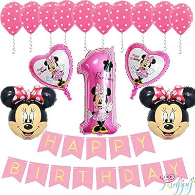Be Happy Minnie Mouse 1st Birthday Party Supplies Decorations
