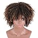 CNicehair Afro Synthetic Wigs Kinky Curly Short Hair For Black African American Women Costume Cosplay Party Wigs Dark Brown